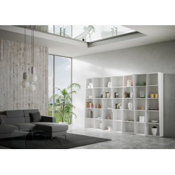 Libreria di design per arredamento moderno Deducha 7 finitura BIANCO FRASSINO 2