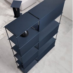 Libreria divisoria separa ambienti in acciaio Miyoko