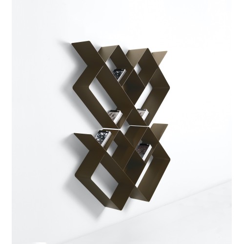 Libreria a parete in metallo componibile design moderno Kreando