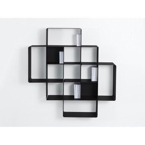 Libreria a parete in metallo componibile design moderno Kreando