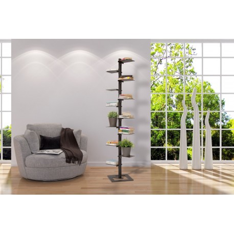 Libreria autoportante a colonna in alluminio e acciaio Mr Green