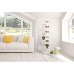 Libreria autoportante a colonna in alluminio e acciaio Dotto 2