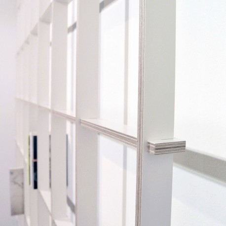 Libreria a giorno in legno design moderno Schlagseite