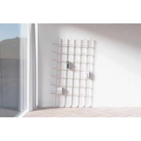 Libreria a giorno in legno design moderno Schlagseite