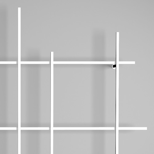 Libreria moderna in tubolare d'acciaio Etere2