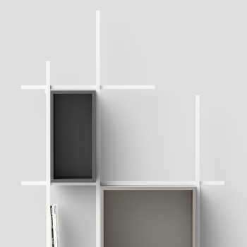 Libreria verticale a muro in acciaio Etere comp-33 2