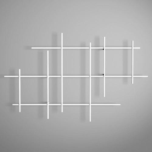 Libreria da parete moderna sospesa in acciaio Etere-5