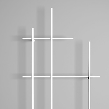 Libreria a muro in tubi d'acciaio Etere 4 2