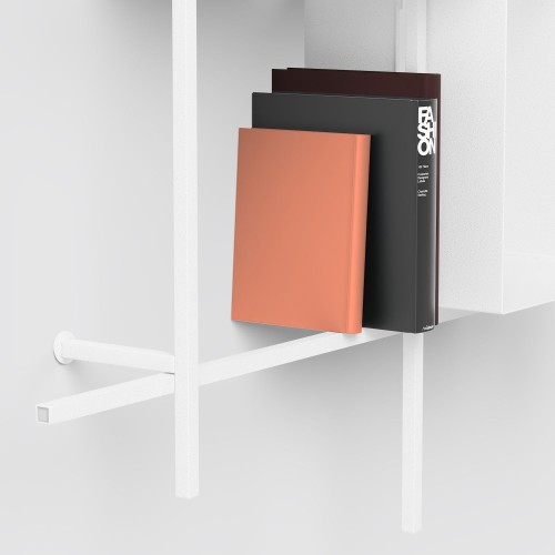 Libreria da parete sospesa in acciaio tubolare Etere5-Comp1