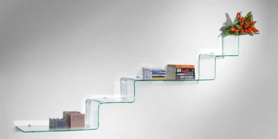 Mensole in vetro curvato: soluzioni di design per la tua parete