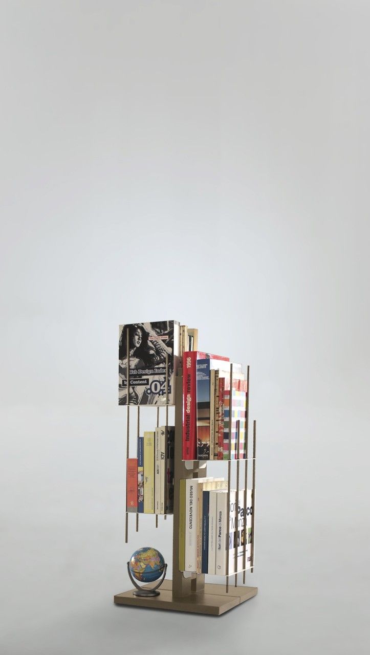 Libreria colonna in legno Zia Veronica naturale o nero