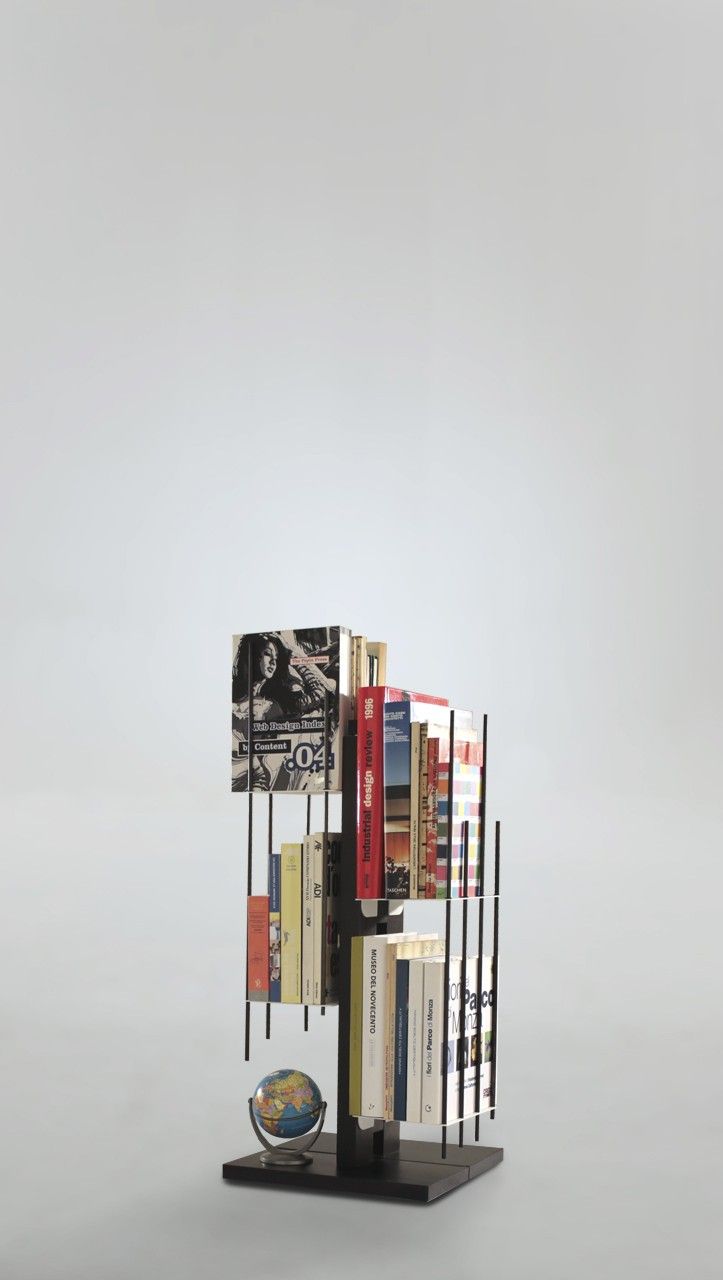 Libreria colonna in legno Zia Veronica naturale o nero