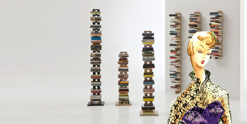 Libreria a colonna da terra Zia Ortensia in legno 200 cm