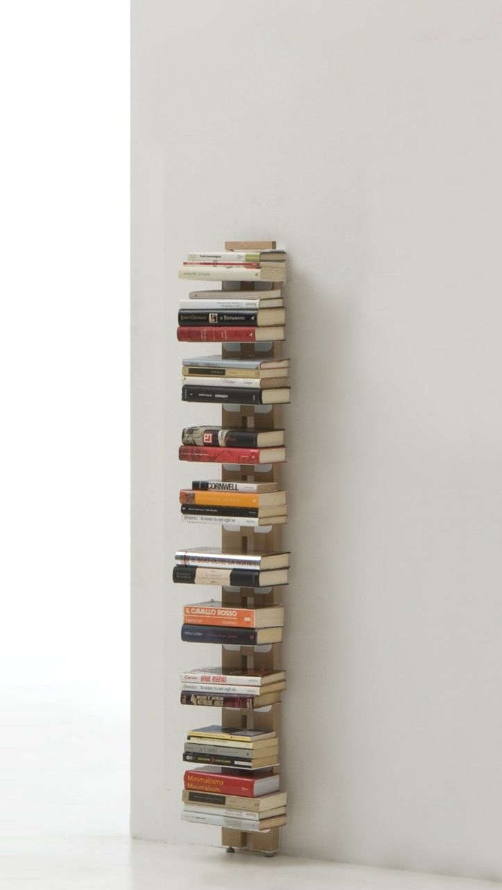 Libreria da muro verticale Zia Ortensia in legno naturale