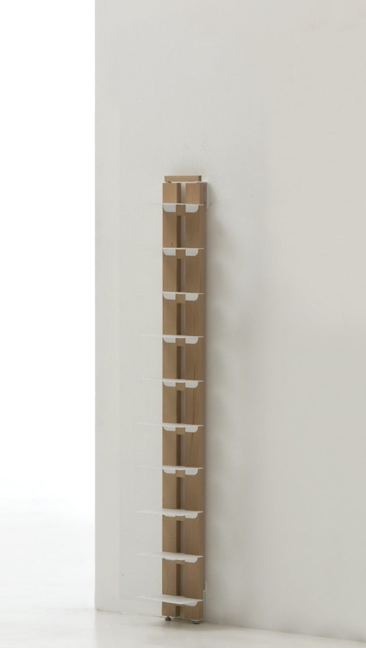 Libreria da muro verticale Zia Ortensia in legno naturale