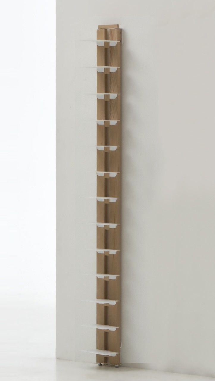 Libreria da muro verticale Zia Ortensia in legno naturale
