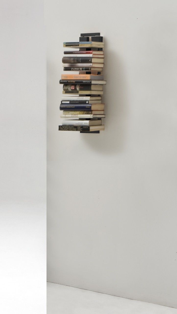 Libreria sospesa a muro Zia Ortensia in legno naturale