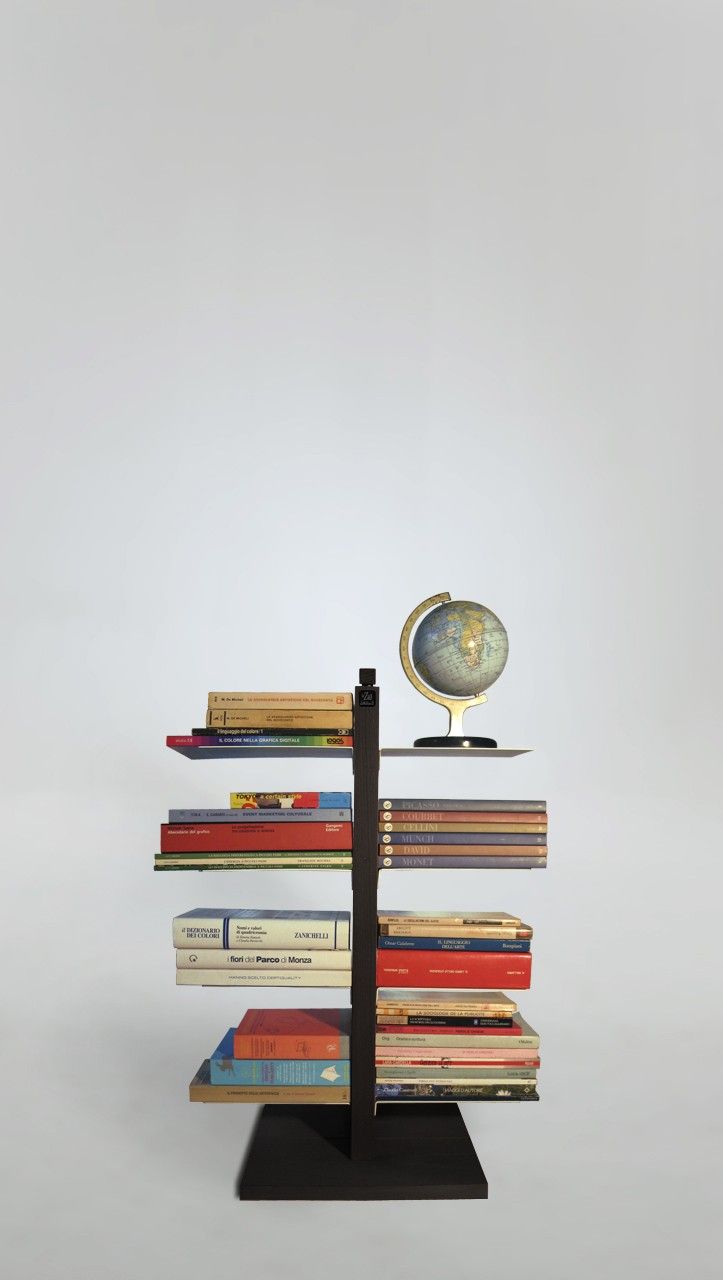 Libreria a colonna da terra Zia Bice in legno naturale
