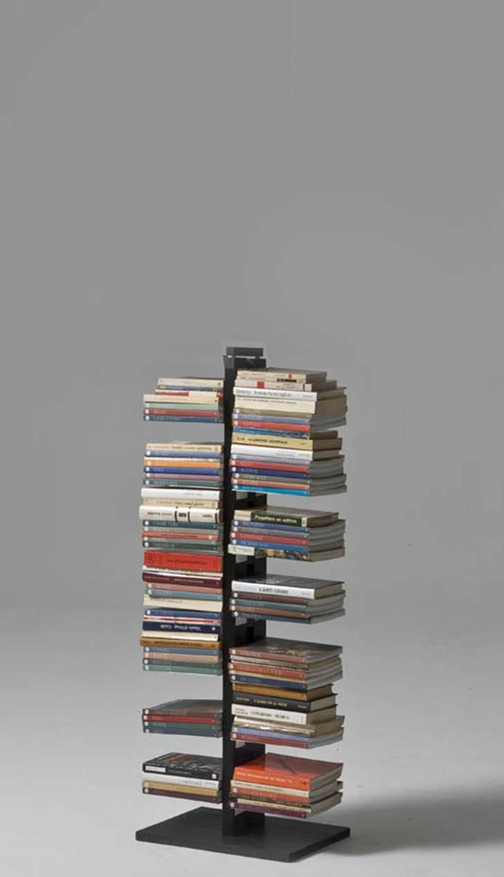 Libreria a colonna da terra Zia Bice in legno naturale