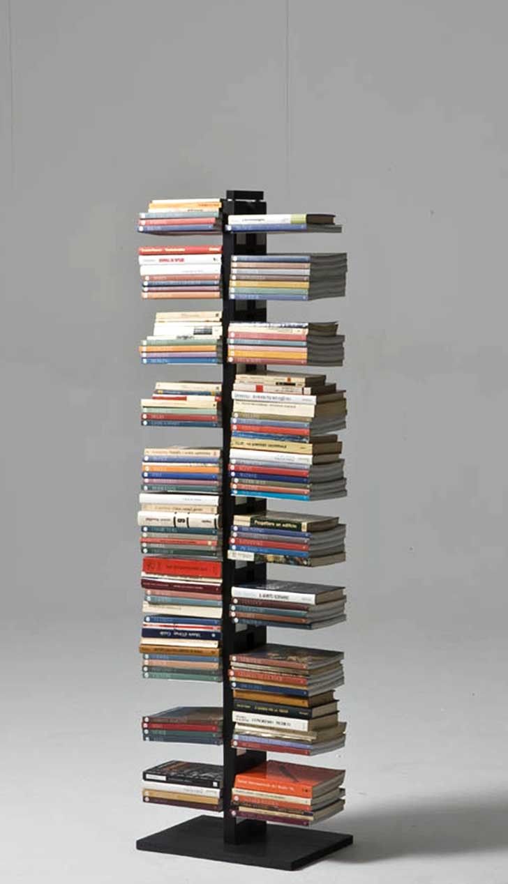 Libreria a colonna da terra Zia Bice in legno naturale