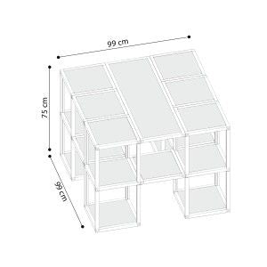 Libreria moderna in legno Castelli 7 rovere naturale