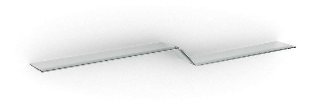 Set mensole in vetro curvato trasparente 100 cm Alton