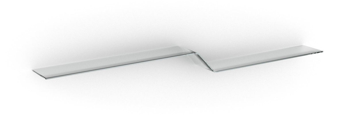 Set mensole in vetro curvato trasparente 100 cm Alton