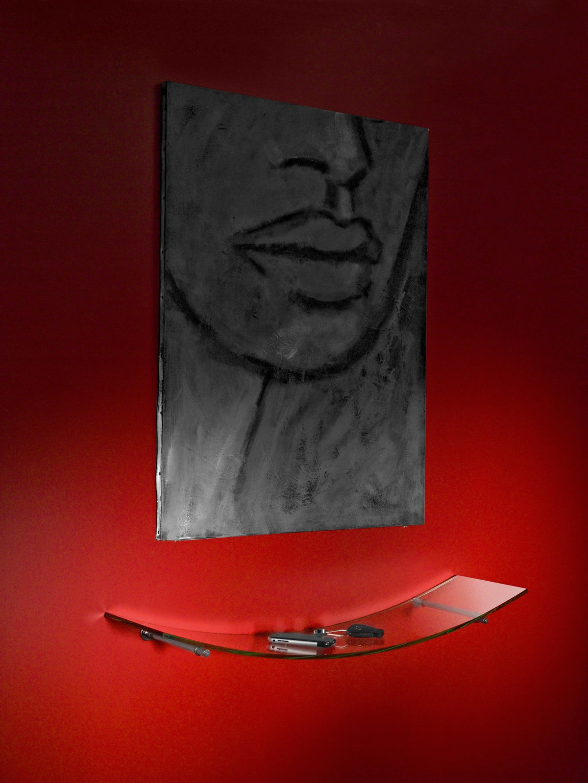 Set mensole vetro curvato trasparente 80 x 20 cm Bow