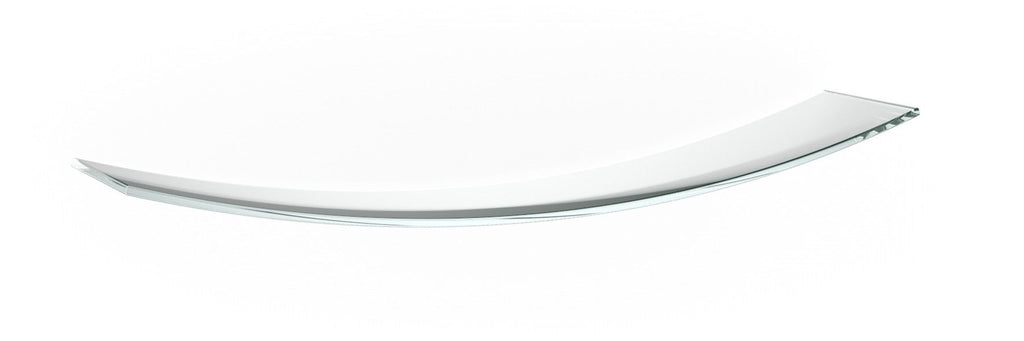Set mensole vetro curvato trasparente 80 x 20 cm Bow