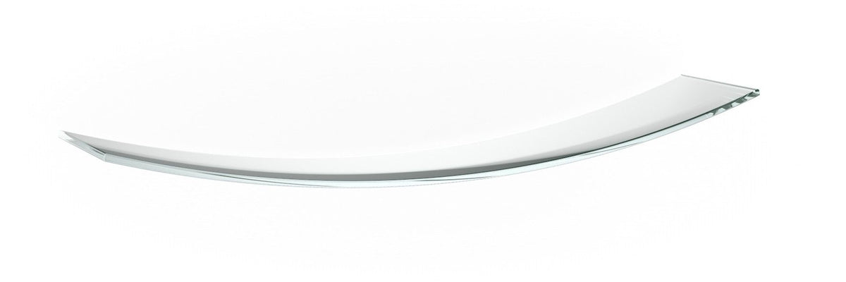 Set mensole vetro curvato trasparente 80 x 20 cm Bow