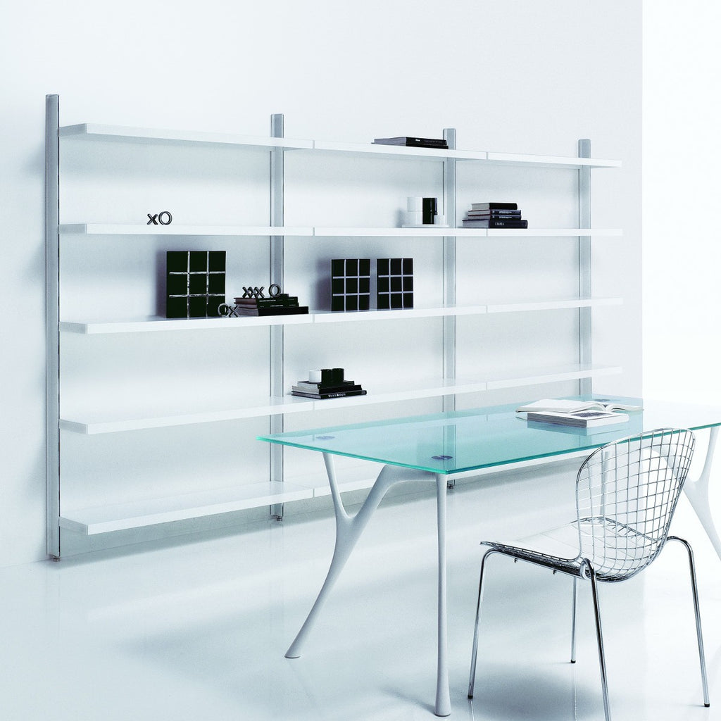 Scaffalatura libreria a muro in acciaio Astryd 7
