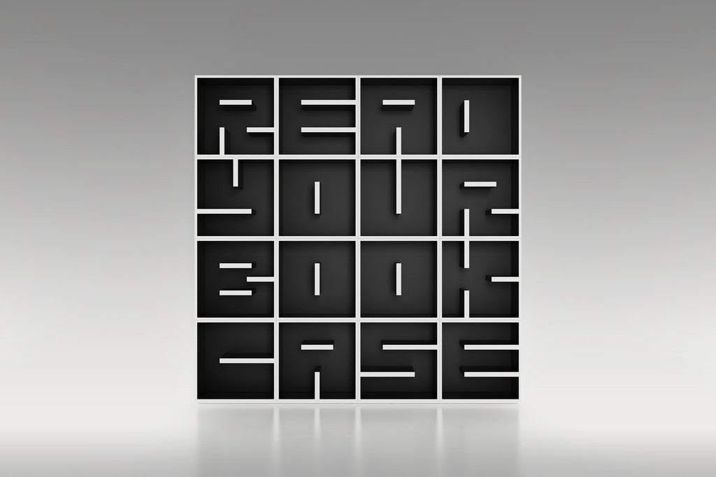 Cubo libreria componibile a forma di lettera ABC