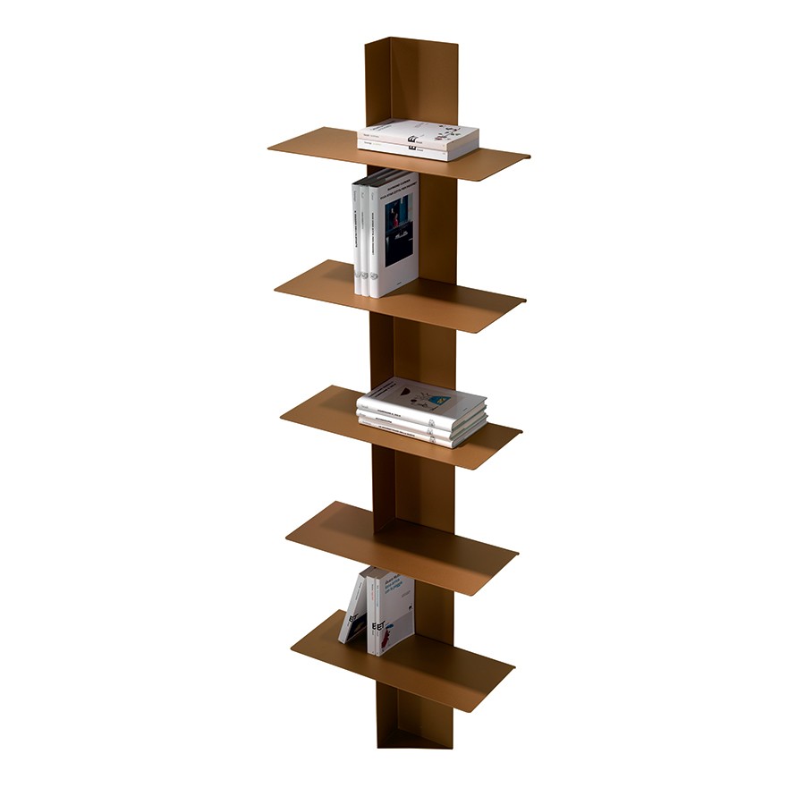 Libreria da parete Vertikal in acciaio a colonna 45 x 160 cm