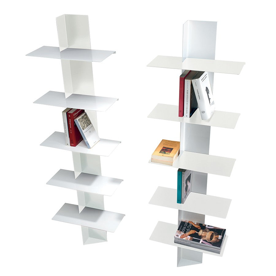 Libreria da parete Vertikal in acciaio a colonna 45 x 160 cm