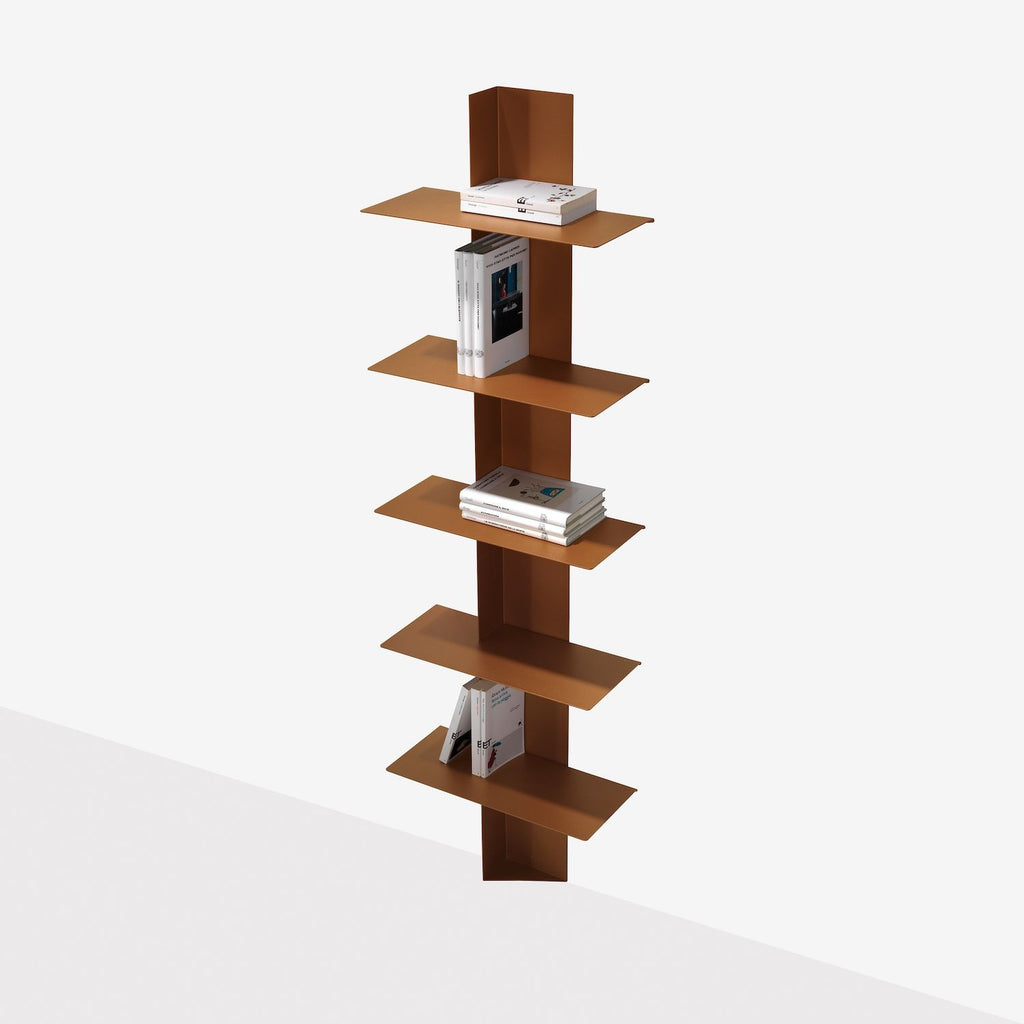 Libreria da parete Vertikal in acciaio a colonna 45 x 160 cm