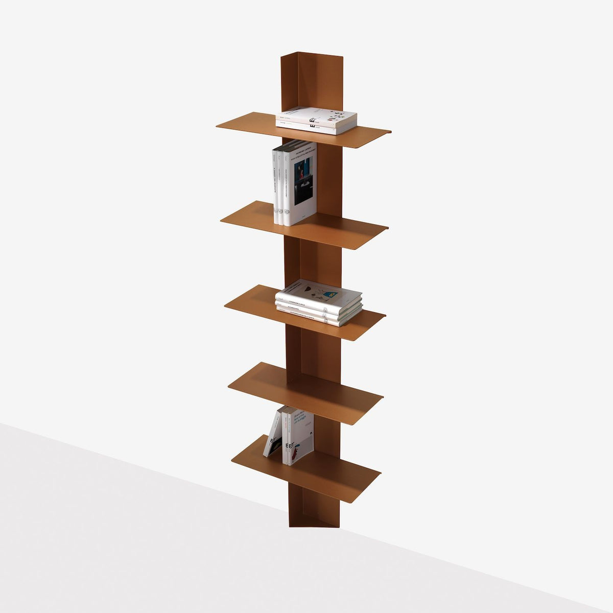Libreria da parete Vertikal in acciaio a colonna 45 x 160 cm