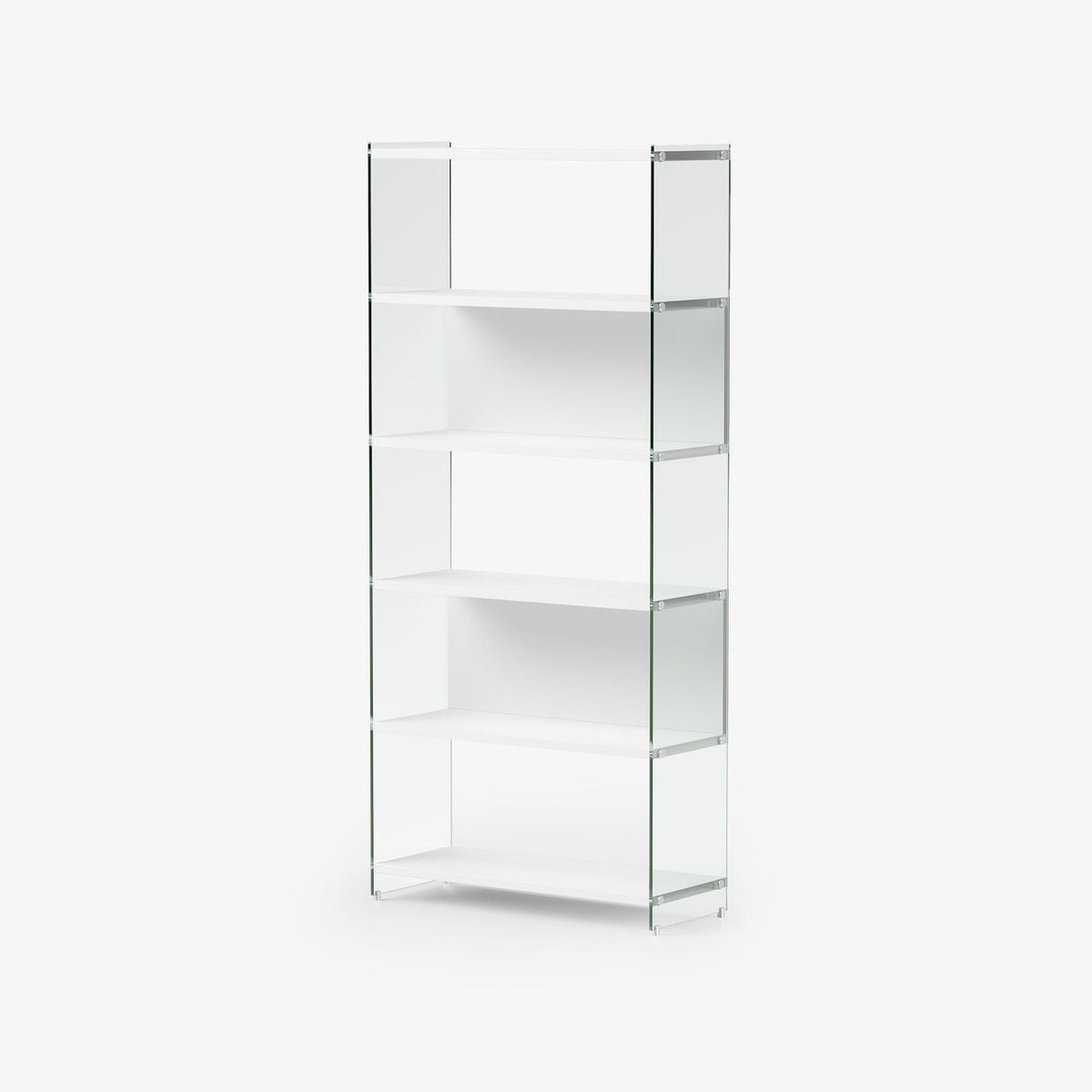 Libreria a colonna in legno e vetro Tibor 202 cm