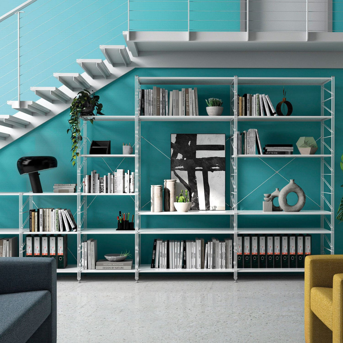 Scaffale libreria da parete Melker 246