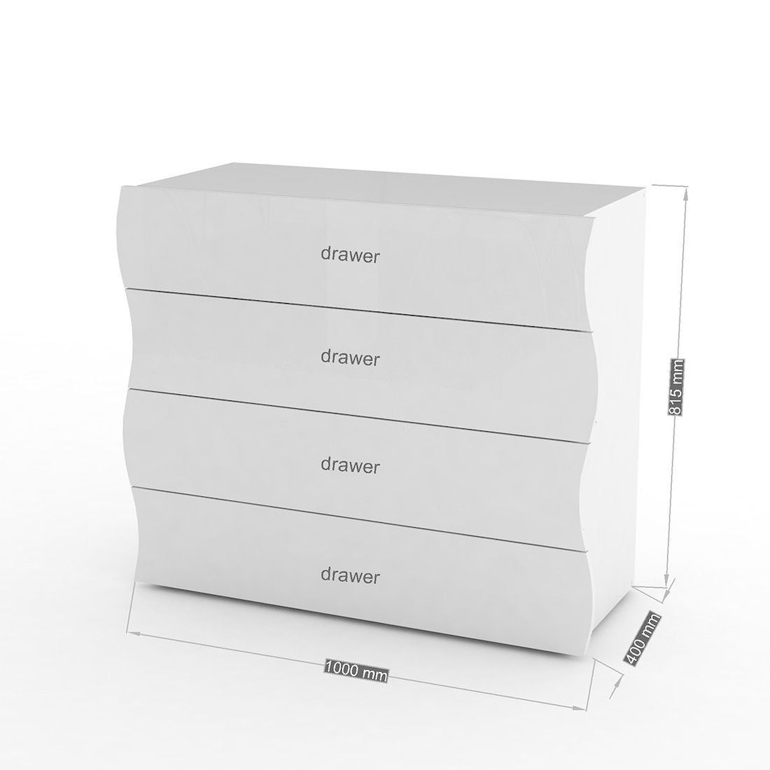 Credenza cucina con 4 cassetti Surf D