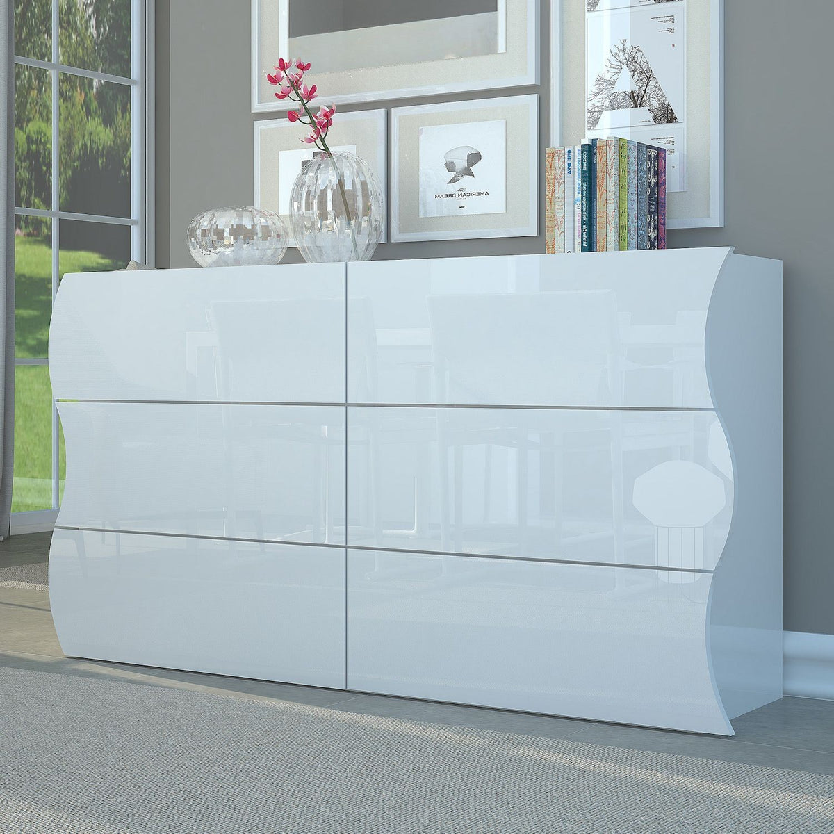Credenza da cucina con 6 cassetti Surf F