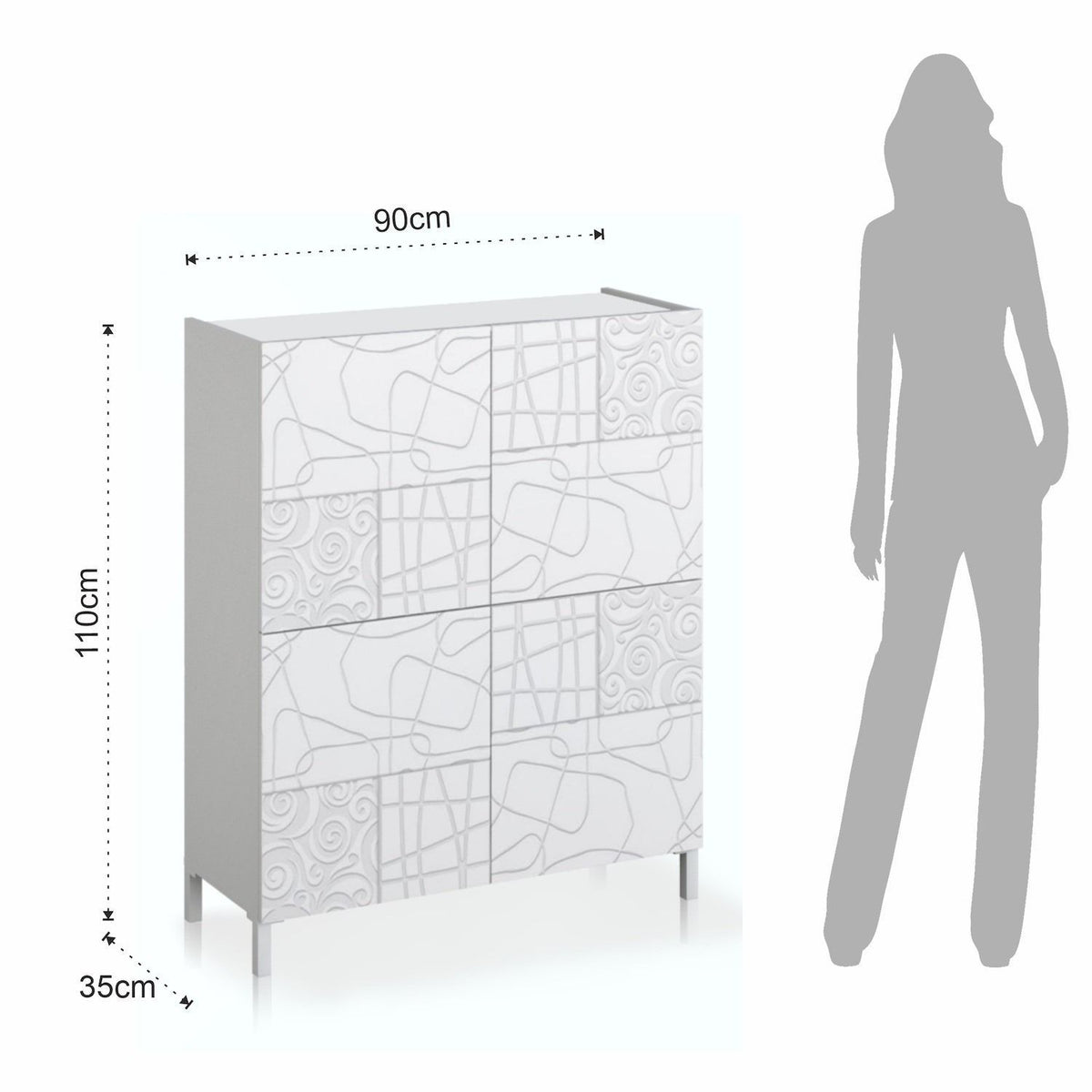 Credenza moderna Melbourne Graphic