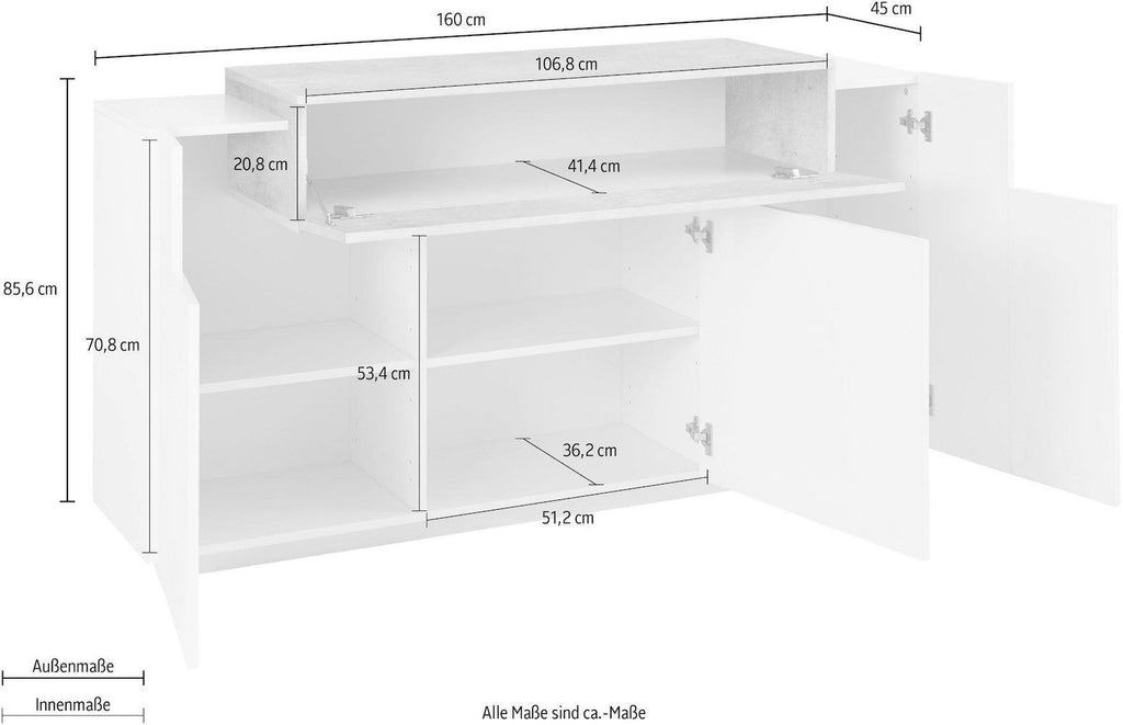 Credenza cucina Krisen 160 Maple