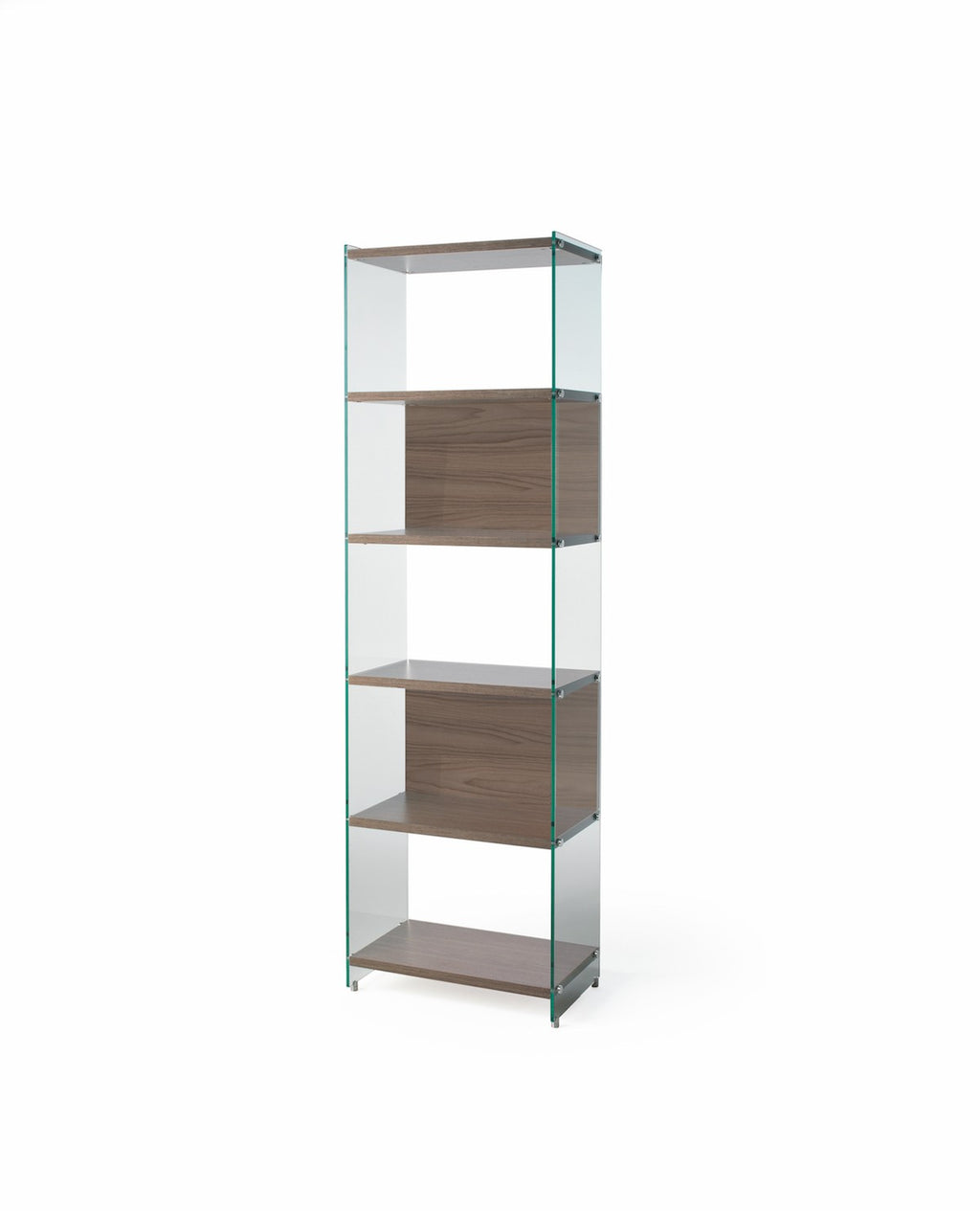Libreria a colonna in legno e vetro Tibor 202 cm