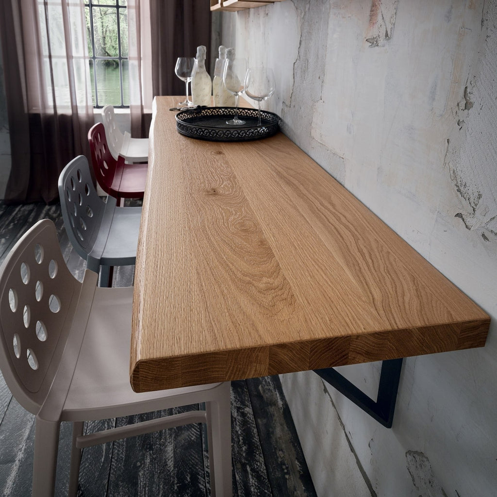 Mensola a parete in legno Elias da 100 a 200 cm