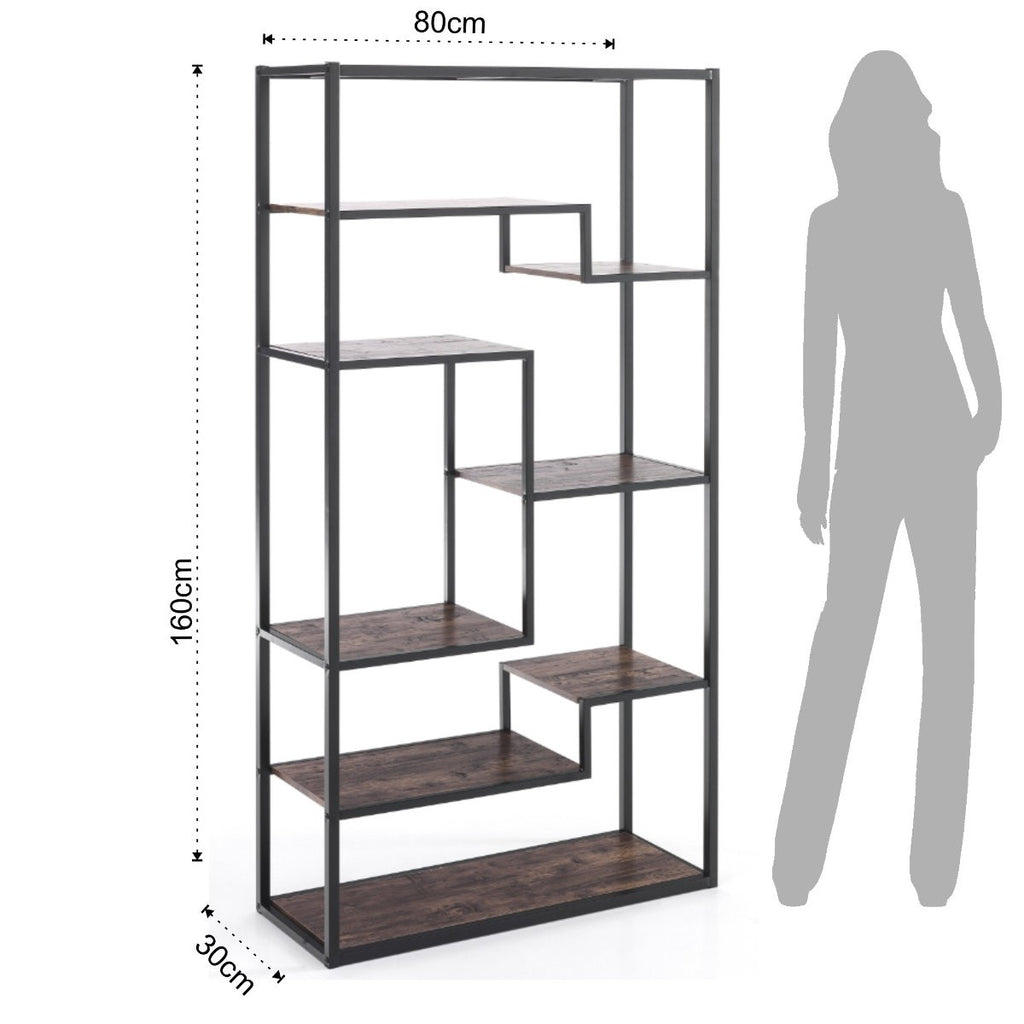 Scaffale libreria Unisocom in metallo e legno