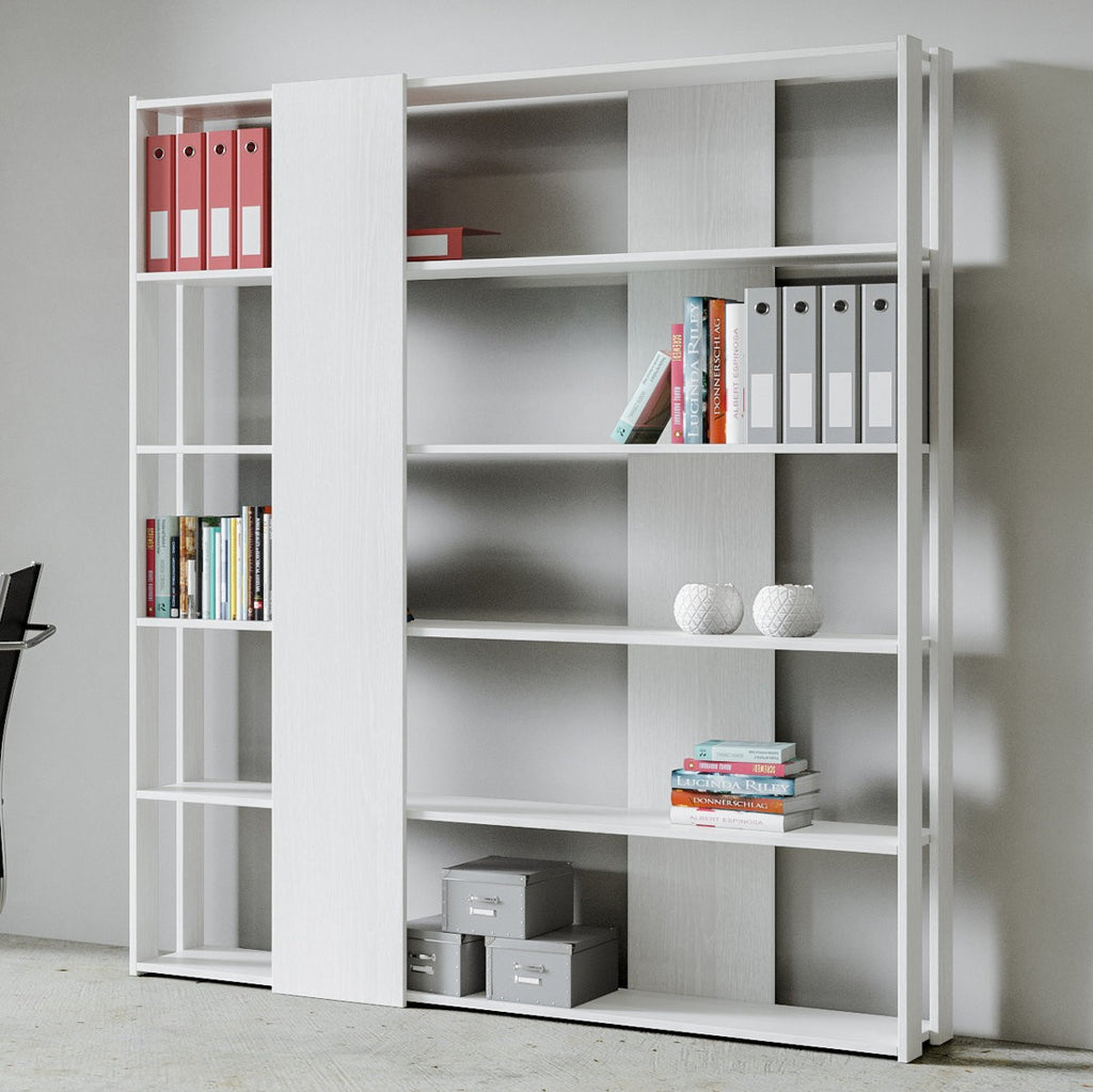 Libreria a parete in legno Inedditah B