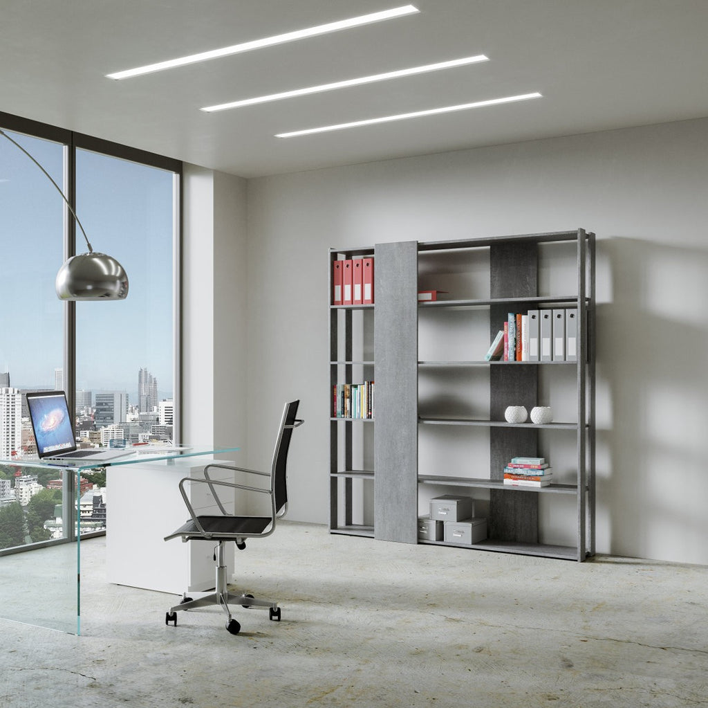 Libreria a parete in legno Inedditah B