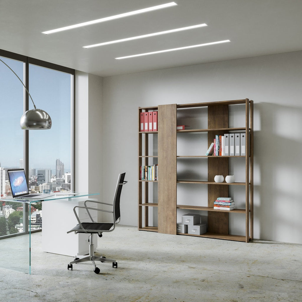 Libreria a parete in legno Inedditah B