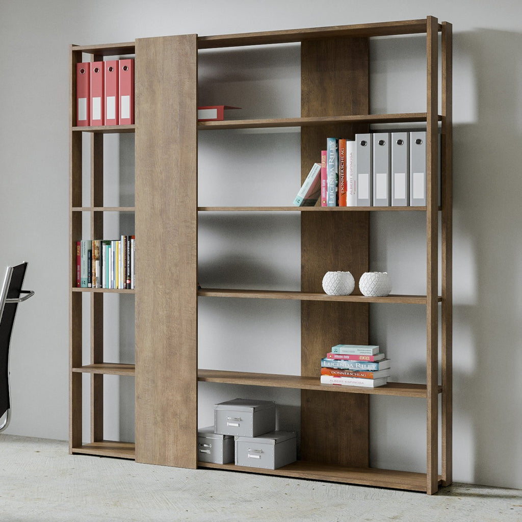 Libreria a parete in legno Inedditah B