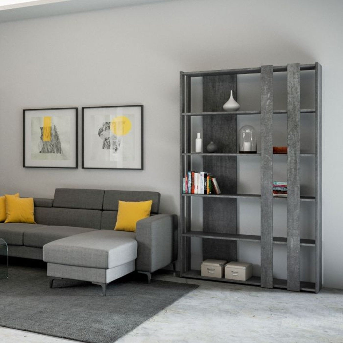 Libreria a parete in legno Inedditah B-Small